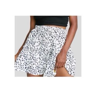 Princess Polly Spotted Tiered Mini Skirt‎
